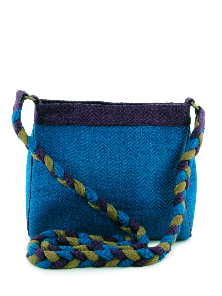 Stylish Blue Silk Sling Bag for Women - Fabindia Fashion