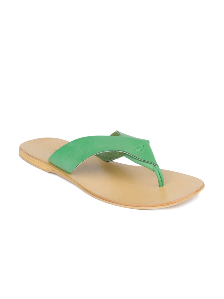 Comfortable Beige &amp; Green Sandals for Men - Estd. 1977 Footwear