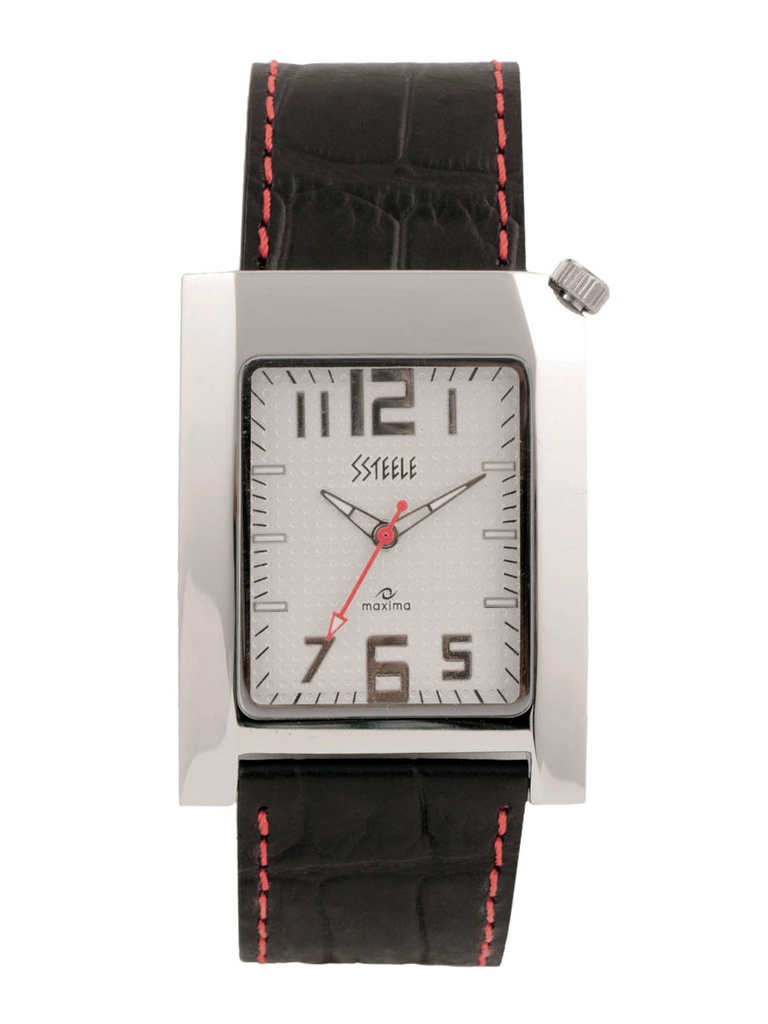 Maxima Men Silver Dial Stainless Steel Watch - Durable Elegance