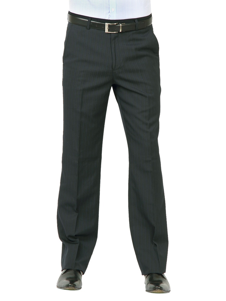 Sleek Black Solid Trousers for Men by John Miller - Timeless Style