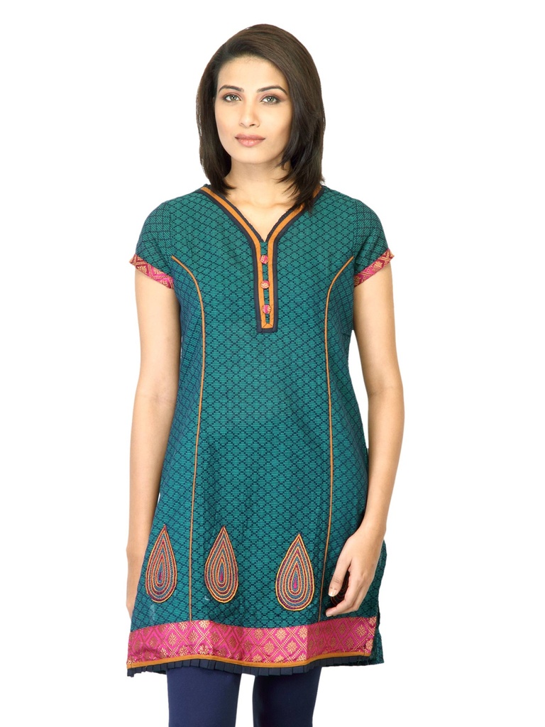 Mother Earth Women Blue Cotton Kurta - Elegant and Comfortable