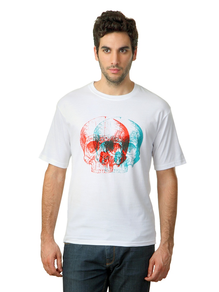 French Connection Men White T-shirt - Classic Casual Staple