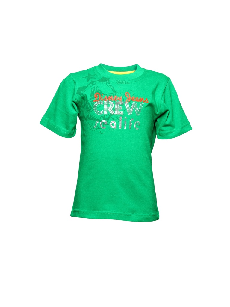 Disney Kids Boy's Crew Sea Life Sialing Green Teen Kidswear