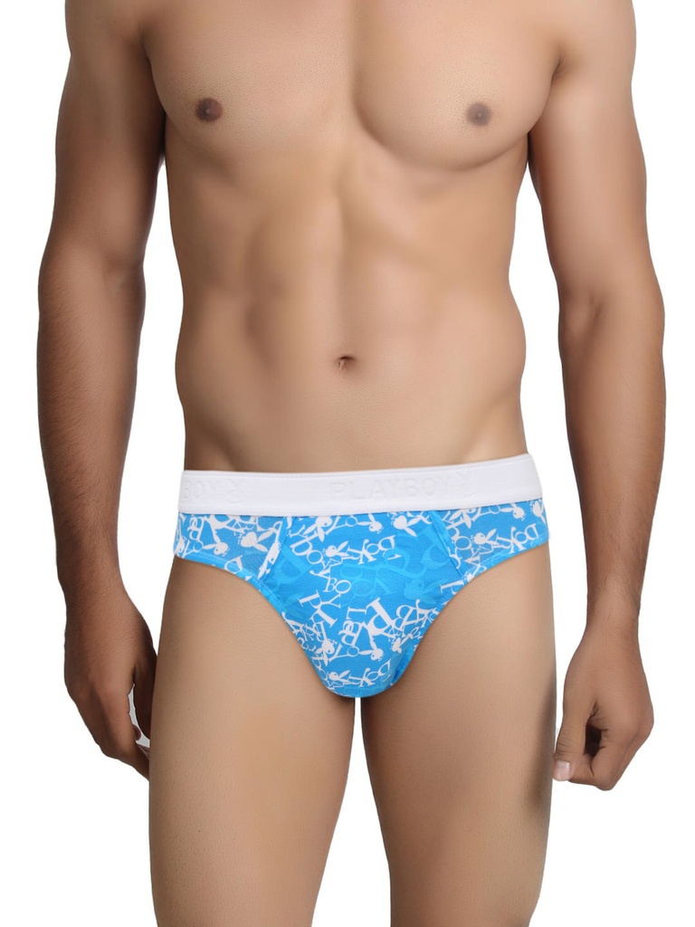 Comfortable Blue Titanium Briefs for Men by Playboy