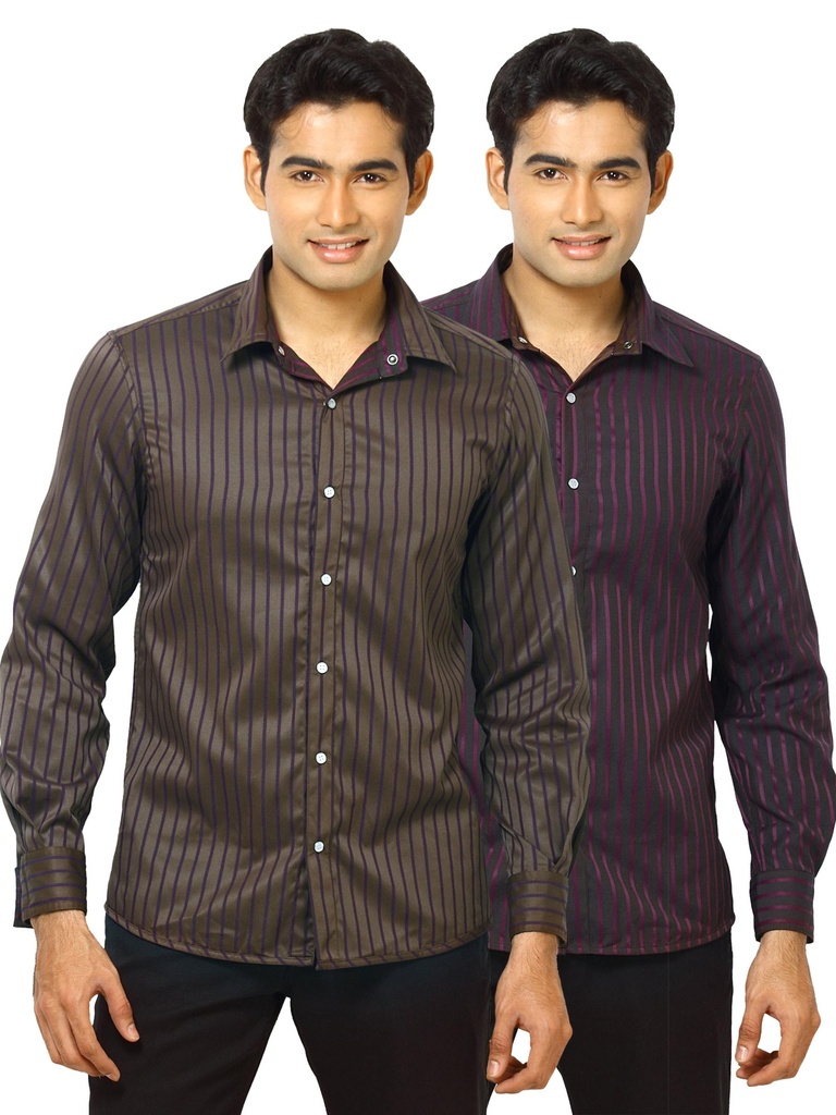 Indigo Nation Men Reversible Bling Pink Shirts