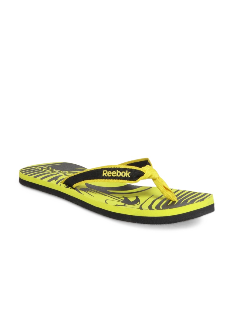 Reebok Men's Black Flip Flops - Comfortable Beachwear