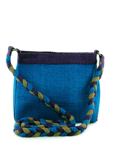 [KG-31923] Stylish Blue Silk Sling Bag for Women - Fabindia Fashion