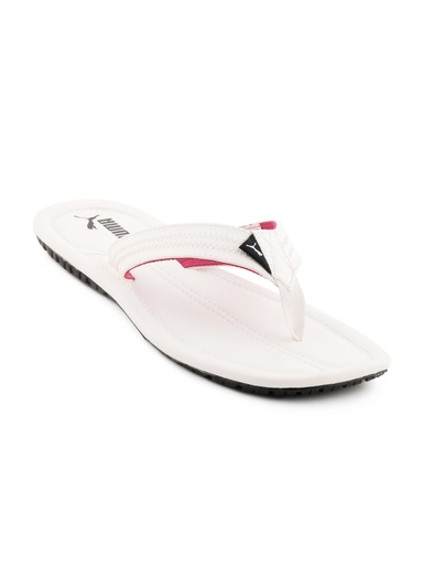 [KG-18495] Puma Men White Fashion Cat Slippers - Stylish Comfort