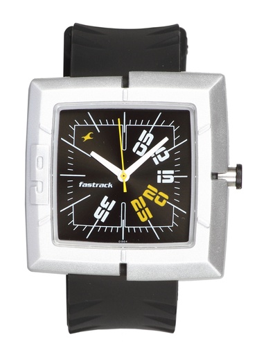 [KG-8110] Economy Black Analogue Watch for Men - Fastrack Essential