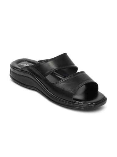[KG-44528] Coolers Men Black Sandals - Breathable Comfort for Summer