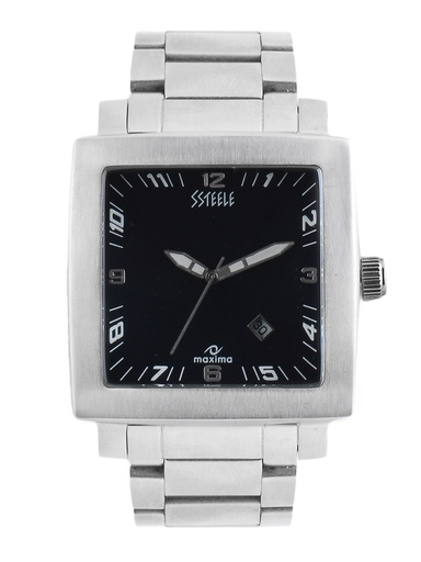 [KG-56670] Maxima Men Black Dial Analog Watch - Sleek and Modern Design