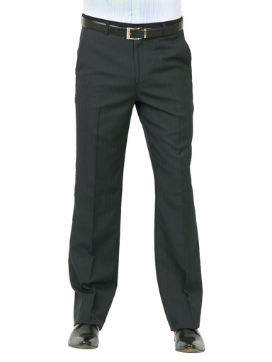 [KG-10257] Sleek Black Solid Trousers for Men by John Miller - Timeless Style