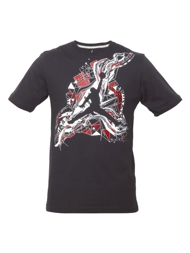 [KG-30650] Nike Men's Printed Black Crew T-shirt - Trendy &amp; Soft Fabric