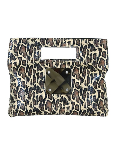 [KG-9009] Murcia Women Snake Print Bag Brown Handbags