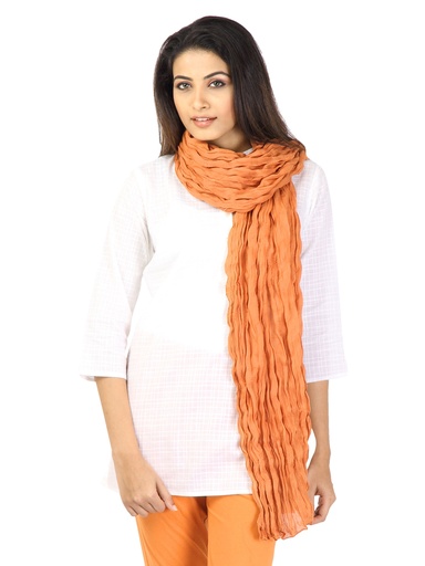[KG-12164] Aurelia Women Voile Orange Dupatta