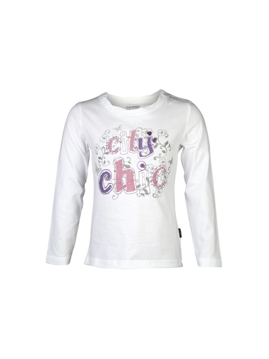 [KG-25520] Doodle Kids Girls City Chic White Top