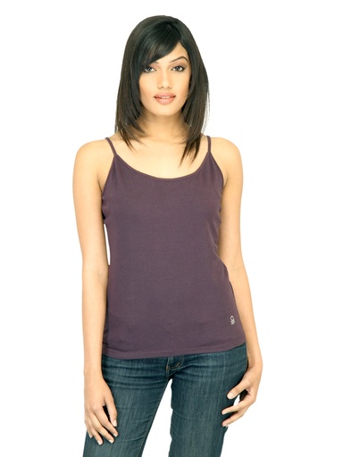 [KG-19578] Trendy Solid Purple Top for Women - United Colors of Benetton