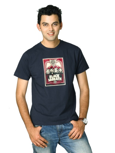 [KG-7355] Tantra Men's Black Sabbath Navy T-shirt - Casual Comfort