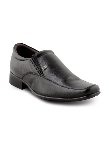 [KG-9036] Buckaroo Men Black Formal Shoes - Classic Elegance for Every Occasion