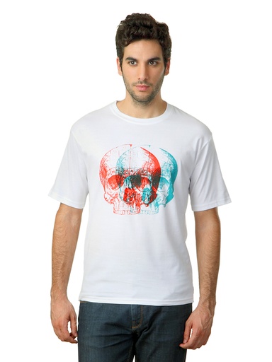 [KG-43500] French Connection Men White T-shirt - Classic Casual Staple