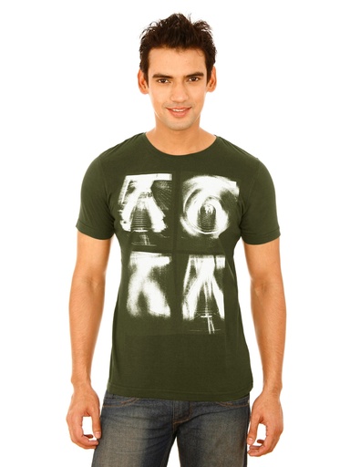 [KG-11527] United Colors of Benetton Men Olive Tshirts