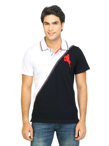 [KG-15187] Arrow Sport Men Solid White Polo Tshirts