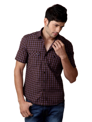 [KG-56825] John Players Men Brown Shirt
