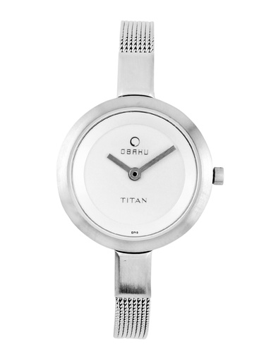 [KG-59263] Sleek Silver Watch for Women - Titan