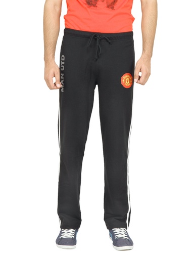 [KG-21379] Manchester United Men Solid Black Track Pants