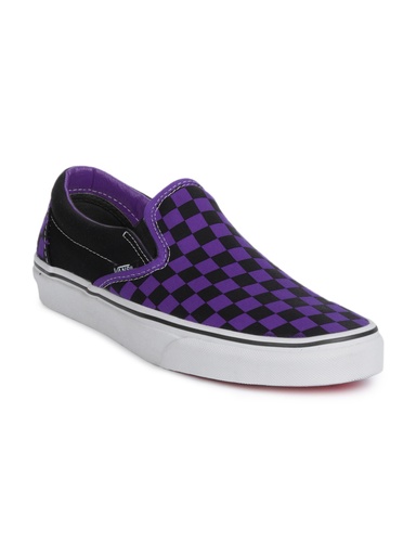 [KG-29570] Vans Men Classic Slip-On Purple &amp; Black Shoes