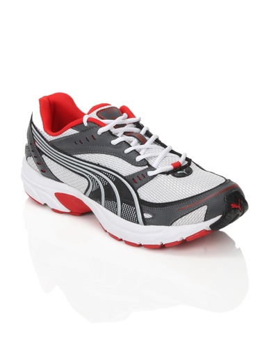 [KG-33822] Puma Men Axis White &amp; Grey Sports Shoes - Performance and Style